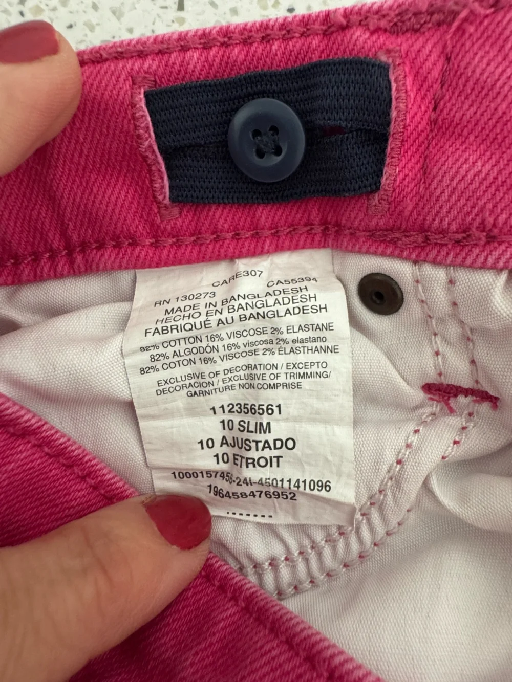 Wrangler Girls Slim Bootcut Jeans Hot Pink 10 Slim with Adjustable Waist Western